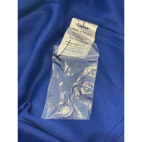 Lulu's Women's All About Dancing Halter Ruffled Dress Royal Blue Size XL NWT - Picture 7 of 9